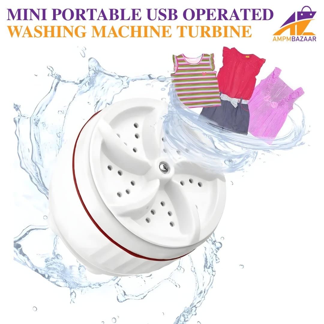 Mini Portable USB Operated Washing Machine Turbine