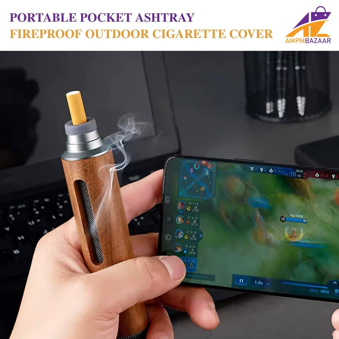 Portable Pocket Ashtray – Fireproof Outdoor Cigarette Cover