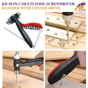 KD 18-in-1 Multi-tool Screwdriver Hammer with Center Drive