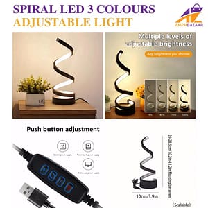 Spiral LED 3 Colours Adjustable Light