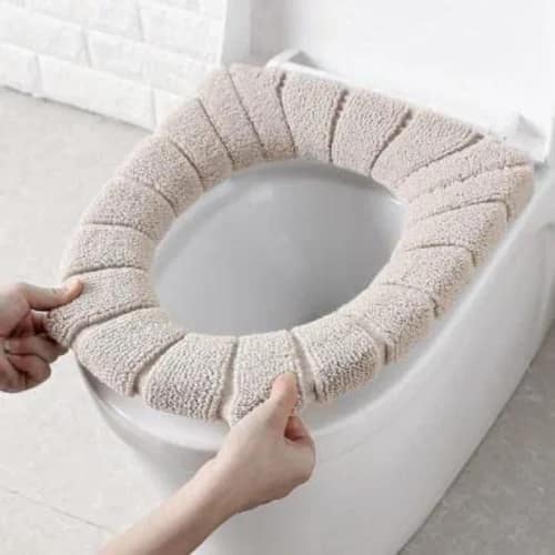 Plush Velvet Toilet Seat Cover - Image 3