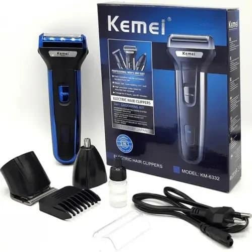 KEMEI 3-in-1 Rechargeable Electric Shaver & Trimmer - Image 2