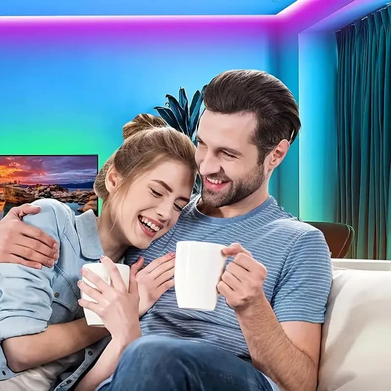 5m Dimmable RGB Light Strip with 8 Colors - Image 2